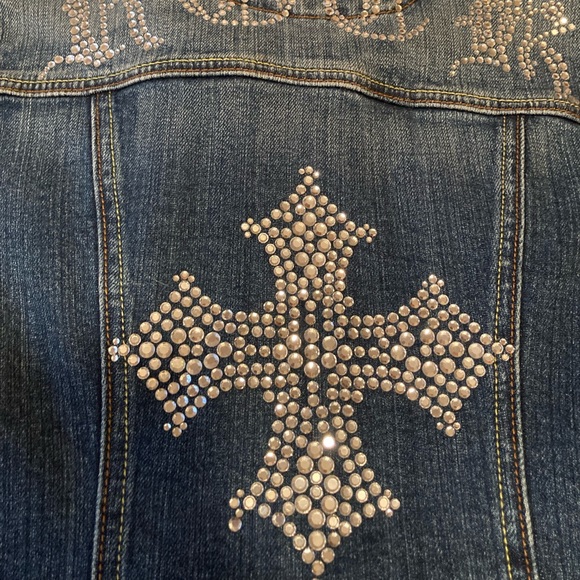 Miss Me Rhinestone Jean Jacket - Picture 4 of 10